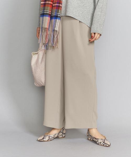 BEAUTY&YOUTH UNITED ARROWS(ビューティーアンドユースユナイテッドアローズ)の「BY ダブルクロスタックワイドパンツ/ライナー付き -ウォッシャブル-о(その他パンツ・レディース・ネイビー/モカ/ダークブラウン・MEDIUM/SMALL/LARGE)」の11枚目の写真