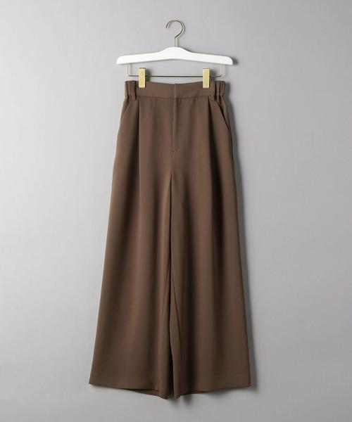BEAUTY&YOUTH UNITED ARROWS(ビューティーアンドユースユナイテッドアローズ)の「BY ダブルクロスタックワイドパンツ/ライナー付き -ウォッシャブル-о(その他パンツ・レディース・ネイビー/モカ/ダークブラウン・MEDIUM/SMALL/LARGE)」の10枚目の写真