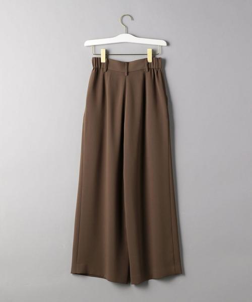 BEAUTY&YOUTH UNITED ARROWS(ビューティーアンドユースユナイテッドアローズ)の「BY ダブルクロスタックワイドパンツ/ライナー付き -ウォッシャブル-о(その他パンツ・レディース・ネイビー/モカ/ダークブラウン・MEDIUM/SMALL/LARGE)」の9枚目の写真