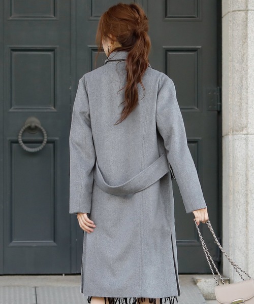 ElegChic（エレグシック）の「サイド スリット チェスターコート（チェスターコート・レディース・ライトグレー/ネイビー/ブルー・M/L）」の5枚目の写真