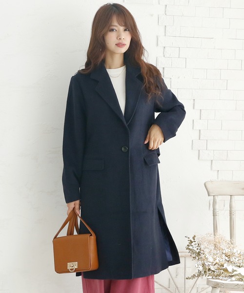 ElegChic（エレグシック）の「サイド スリット チェスターコート（チェスターコート・レディース・ライトグレー/ネイビー/ブルー・M/L）」の20枚目の写真