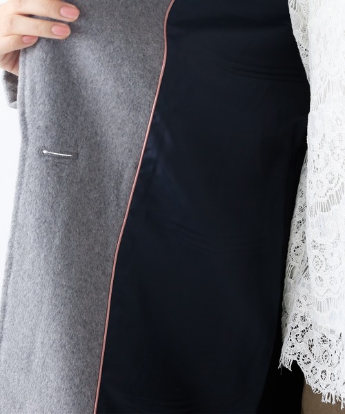ElegChic（エレグシック）の「サイド スリット チェスターコート（チェスターコート・レディース・ライトグレー/ネイビー/ブルー・M/L）」の21枚目の写真
