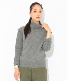 BEAMS BOY | ■BEAMS BOY / 5ゲージ エリ袖 リブ切替タートル(ニット/セーター)