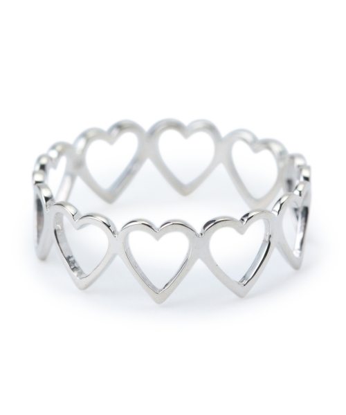 Ray BEAMS（レイビームス）の「Ray BEAMS / シルバー ハート フルエタニティリング M（リング・レディース・その他1・5号）」の4枚目の写真