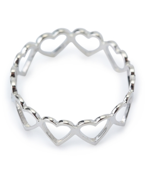 Ray BEAMS（レイビームス）の「Ray BEAMS / シルバー ハート フルエタニティリング M（リング・レディース・その他1・5号）」の6枚目の写真