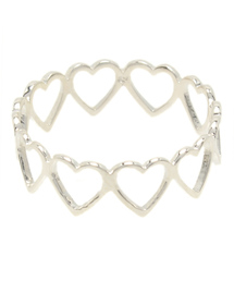 Ray BEAMS | BEAMS / シルバー ハート フルエタニティリング M(リング)