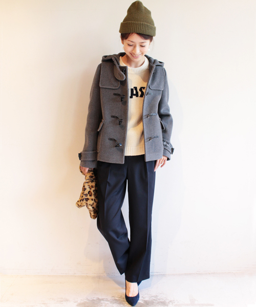 BEAUTY&YOUTH UNITED ARROWS（ビューティーアンドユースユナイテッドアローズ）の「BYBC ∵パイルメルトンショートダッフル/ネイビー・ダークグレー◆（ダッフルコート・レディース・ダークグレー/ネイビー・SMALL/MEDIUM）」の3枚目の写真