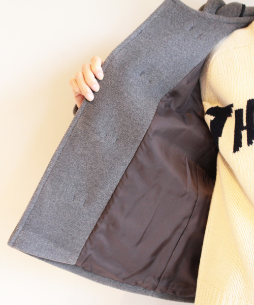 BEAUTY&YOUTH UNITED ARROWS（ビューティーアンドユースユナイテッドアローズ）の「BYBC ∵パイルメルトンショートダッフル/ネイビー・ダークグレー◆（ダッフルコート・レディース・ダークグレー/ネイビー・SMALL/MEDIUM）」の10枚目の写真