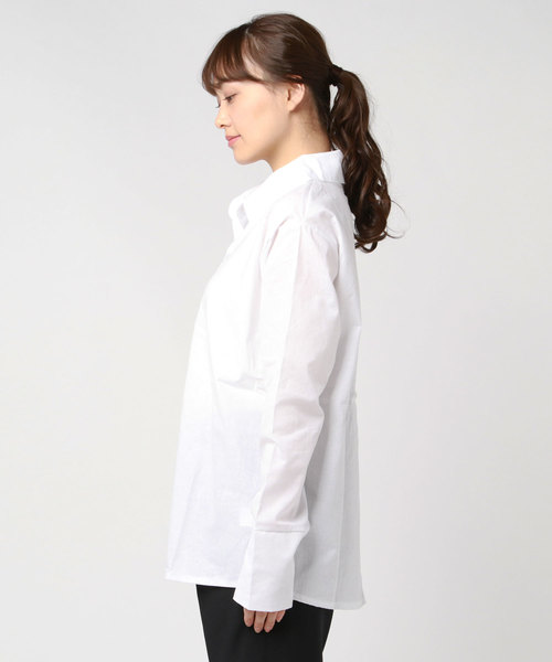 DING（ディング）の「DING/無地シャツ（シャツ/ブラウス・レディース・ベージュ/ホワイト/ブラック・FREE）」の6枚目の写真