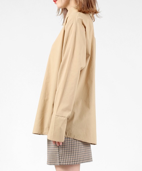 DING（ディング）の「DING/無地シャツ（シャツ/ブラウス・レディース・ベージュ/ホワイト/ブラック・FREE）」の17枚目の写真