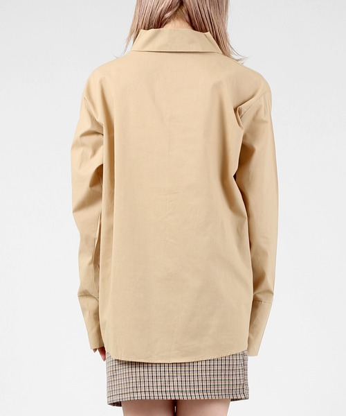 DING（ディング）の「DING/無地シャツ（シャツ/ブラウス・レディース・ベージュ/ホワイト/ブラック・FREE）」の10枚目の写真