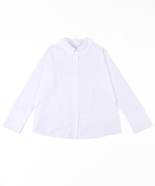 DING（ディング）の「DING/無地シャツ（シャツ/ブラウス・レディース・ベージュ/ホワイト/ブラック・FREE）」の8枚目の写真