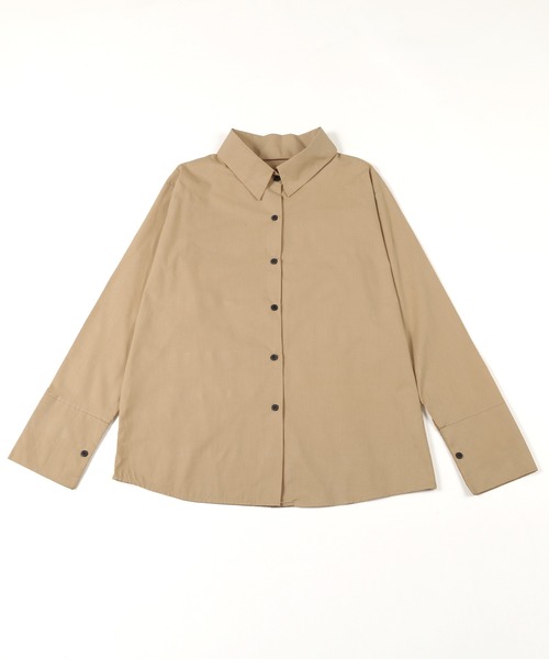 DING（ディング）の「DING/無地シャツ（シャツ/ブラウス・レディース・ベージュ/ホワイト/ブラック・FREE）」の14枚目の写真