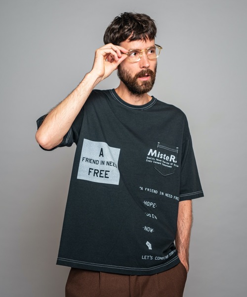 MR.OLIVE(ミスターオリーブ)の「OVERDYED COTTON / HOPE BIG SILHOUTTE T-SHIRT オーバーダイ コットン / ホープ ビッグシルエット Tシャツ(Tシャツ/カットソー・メンズ・サンドベージュ/ブラック/ライトブラウン・MEDIUM/X-LARGE/LARGE)」の1枚目の写真