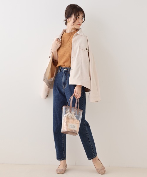 one after another NICE CLAUP（ワンアフターアナザーナイスクラップ）の「シャツジャケット（ブルゾン・レディース・ベージュ/ネイビー/アイボリー/ミント・FREE）」の12枚目の写真