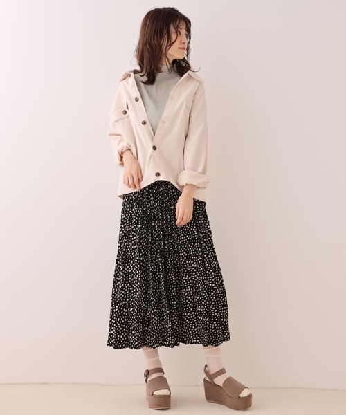 one after another NICE CLAUP（ワンアフターアナザーナイスクラップ）の「シャツジャケット（ブルゾン・レディース・ベージュ/ネイビー/アイボリー/ミント・FREE）」の15枚目の写真