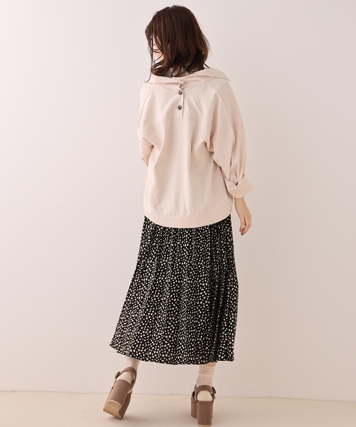 one after another NICE CLAUP（ワンアフターアナザーナイスクラップ）の「シャツジャケット（ブルゾン・レディース・ベージュ/ネイビー/アイボリー/ミント・FREE）」の14枚目の写真