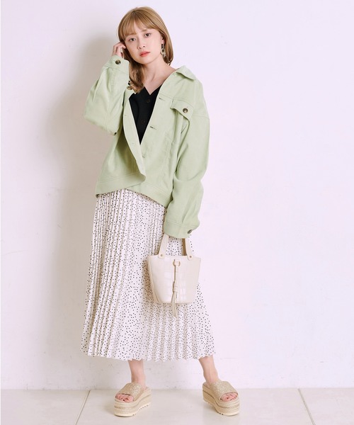 one after another NICE CLAUP（ワンアフターアナザーナイスクラップ）の「シャツジャケット（ブルゾン・レディース・ベージュ/ネイビー/アイボリー/ミント・FREE）」の20枚目の写真