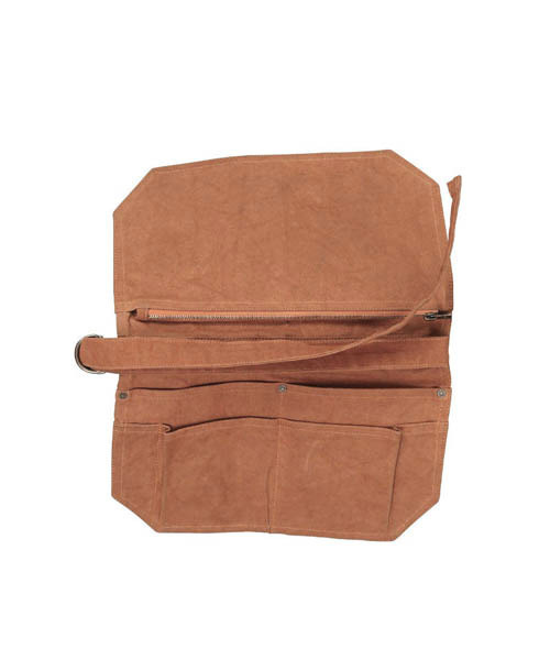 DULTON（ダルトン）の「WAX CANVAS MULTIPURPOSE TOOL BAG/キャンバス生地 ウエストポーチ（ボディバッグ/ウエストポーチ・メンズ・オリーブ/キャメル・FREE）」の10枚目の写真
