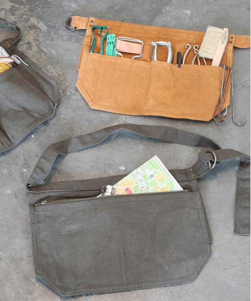 DULTON（ダルトン）の「WAX CANVAS MULTIPURPOSE TOOL BAG/キャンバス生地 ウエストポーチ（ボディバッグ/ウエストポーチ・メンズ・オリーブ/キャメル・FREE）」の11枚目の写真