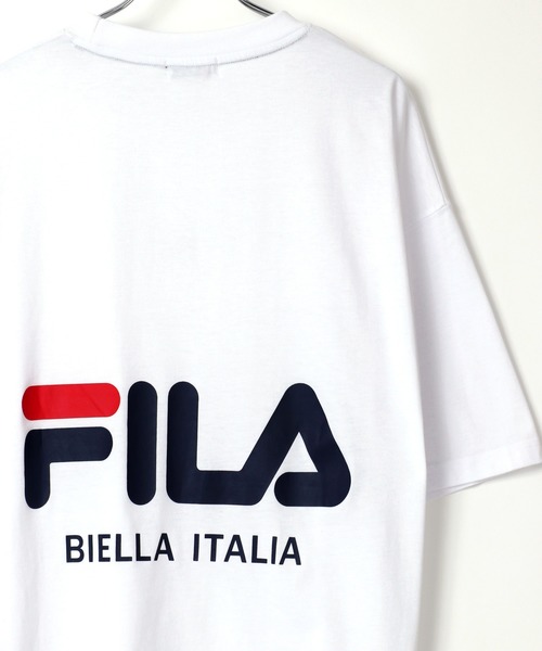 FILA(フィラ)の「FILA/フィラ オーバーサイズ ミニロゴ ワンポイント刺繍 半袖Tシャツ(Tシャツ/カットソー・メンズ・ホワイト/ブラック/ダークグリーン/ベージュ/パープル/パープル系その他/ホワイト系その他/ベージュ系その他2/ブラック系その他/ベージュ系その他/グリーン/ブルー/グリーン系その他/グレイッシュベージュ・LL/M/L)」の3枚目の写真