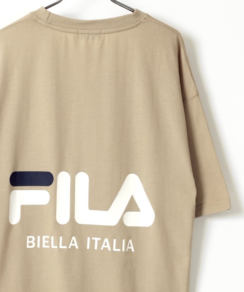 FILA(フィラ)の「FILA/フィラ オーバーサイズ ミニロゴ ワンポイント刺繍 半袖Tシャツ(Tシャツ/カットソー・メンズ・ホワイト/ブラック/ダークグリーン/ベージュ/パープル/パープル系その他/ホワイト系その他/ベージュ系その他2/ブラック系その他/ベージュ系その他/グリーン/ブルー/グリーン系その他/グレイッシュベージュ・LL/M/L)」の7枚目の写真