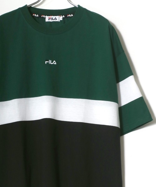 FILA(フィラ)の「FILA/フィラ オーバーサイズ ミニロゴ ワンポイント刺繍 半袖Tシャツ(Tシャツ/カットソー・メンズ・ホワイト/ブラック/ダークグリーン/ベージュ/パープル/パープル系その他/ホワイト系その他/ベージュ系その他2/ブラック系その他/ベージュ系その他/グリーン/ブルー/グリーン系その他/グレイッシュベージュ・LL/M/L)」の12枚目の写真