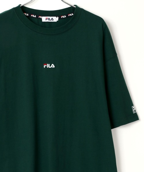 FILA(フィラ)の「FILA/フィラ オーバーサイズ ミニロゴ ワンポイント刺繍 半袖Tシャツ(Tシャツ/カットソー・メンズ・ホワイト/ブラック/ダークグリーン/ベージュ/パープル/パープル系その他/ホワイト系その他/ベージュ系その他2/ブラック系その他/ベージュ系その他/グリーン/ブルー/グリーン系その他/グレイッシュベージュ・LL/M/L)」の10枚目の写真