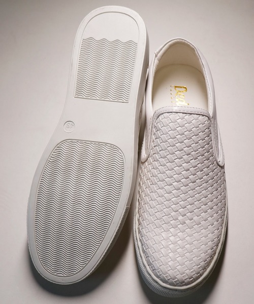 Dedes(デデス)の「DEDES イントレチャートスリッポンスニーカー(合成皮革)(スリッポン・メンズ・ブラック/ホワイト・41/43/42/40/44)」の3枚目の写真