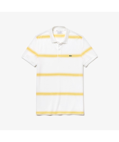 LACOSTE(ラコステ)の「レギュラーフィット Made In Franceオーガニックコットンピケボーダーデザインポロシャツ(半袖)(ポロシャツ・メンズ・ネイビー/レッド/ブルー系その他/ホワイト×イエロー・2/4/3/5)」の14枚目の写真