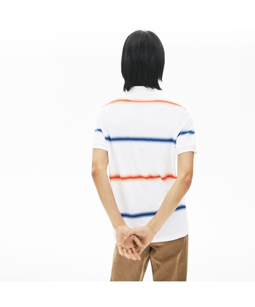 LACOSTE(ラコステ)の「レギュラーフィット Made In Franceオーガニックコットンピケボーダーデザインポロシャツ(半袖)(ポロシャツ・メンズ・ネイビー/レッド/ブルー系その他/ホワイト×イエロー・2/4/3/5)」の13枚目の写真
