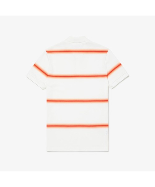 LACOSTE(ラコステ)の「レギュラーフィット Made In Franceオーガニックコットンピケボーダーデザインポロシャツ(半袖)(ポロシャツ・メンズ・ネイビー/レッド/ブルー系その他/ホワイト×イエロー・2/4/3/5)」の6枚目の写真