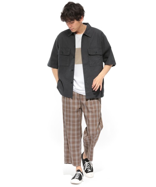 LAKOLE(ラコレ)の「リネン混クロップドCPOシャツ / LAKOLE(シャツ/ブラウス・メンズ・ブラック/ブラウン/ベージュ/オリーブ・MEDIUM/LARGE)」の7枚目の写真