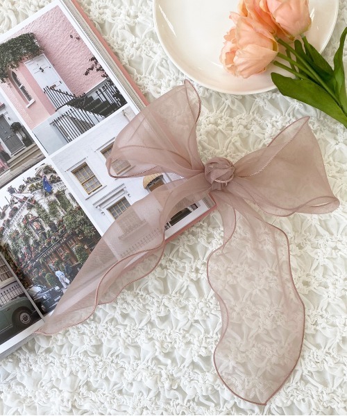 apres jour(アプレジュール)の「【apres jour×ARIAZ】オーガンジーヘアスカーフ(その他ヘアアクセサリー・レディース・ライトグレー/ベージュ/イエロー/ピンクベージュ/ダークブラウン/モカ/カーキ/ブラック・FREE)」の18枚目の写真