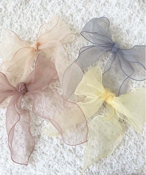 apres jour(アプレジュール)の「【apres jour×ARIAZ】オーガンジーヘアスカーフ(その他ヘアアクセサリー・レディース・ライトグレー/ベージュ/イエロー/ピンクベージュ/ダークブラウン/モカ/カーキ/ブラック・FREE)」の16枚目の写真