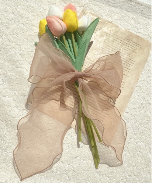 apres jour(アプレジュール)の「【apres jour×ARIAZ】オーガンジーヘアスカーフ(その他ヘアアクセサリー・レディース・ライトグレー/ベージュ/イエロー/ピンクベージュ/ダークブラウン/モカ/カーキ/ブラック・FREE)」の15枚目の写真