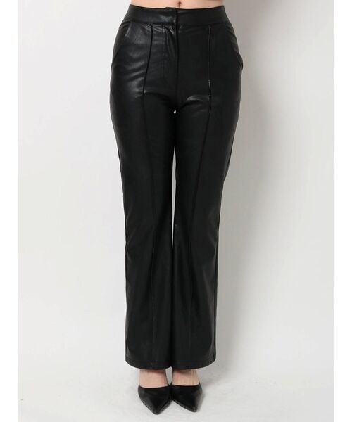 GYDA（ジェイダ）の「フェイクレザースリットフレアパンツ（その他パンツ・レディース・ブラック/ブラウン・SMALL/MEDIUM）」の10枚目の写真