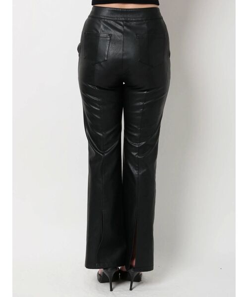 GYDA（ジェイダ）の「フェイクレザースリットフレアパンツ（その他パンツ・レディース・ブラック/ブラウン・SMALL/MEDIUM）」の19枚目の写真