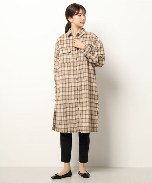 セール Op オーピー レディース ロング丈 チェックシャツ 長袖 シャツワンピース カジュアル シャツ ブラウス Ocean Pacific オーシャンパシフィック のファッション通販 Zozotown