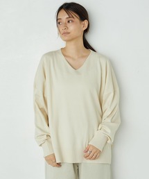 AMERICAN HOLIC | モチフワVネックニットプルオーバー *●(ニット/セーター)