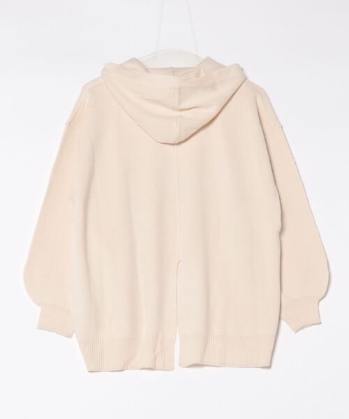STYLEBLOCK(スタイルブロック)の「ミラノリブバックスリットニットパーカー(ニット/セーター・レディース・ブラック/グレイッシュベージュ/ブラウン/アイボリー・M)」の5枚目の写真