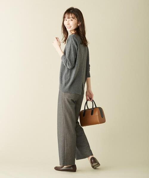 J.PRESS Ladies(J.プレス レディス)の「【洗える】チェルビック ワイドパンツ(その他パンツ・レディース・ダークブラウン系/ネイビー系/ライトグレー系・S/XS/XXS)」の17枚目の写真