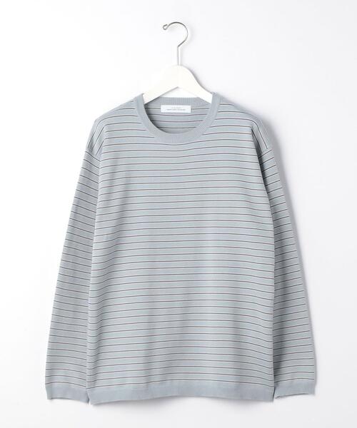【グリーンレーベルリラクシング】ウール混 リブボートネックニット手洗い可春ニット green label relaxing（グリーンレーベルリラクシング）の