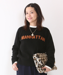 mystic | MANHATTANロゴ刺繍プルオーバー(ニット/セーター)