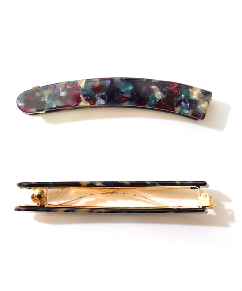 florist(フローリスト)の「滑り止めつきべっ甲柄バナナクリップ(バレッタ/ヘアクリップ・レディース・ベージュ/パープル/ブラウン/グレー/オフホワイト/オレンジ/トップグレー/バイオレット/キャメル/ブラウン系その他2/ダークネイビー/ブラック/ライトピンク/ネイビー・FREE)」の22枚目の写真