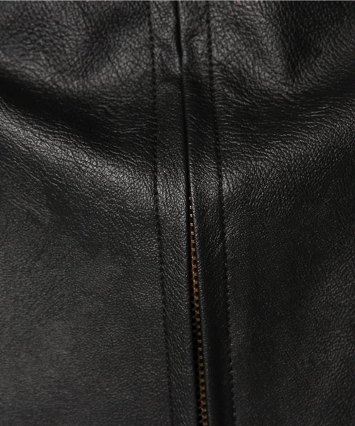 VENCEEXCHANGE（ヴァンスエクスチェンジ）の「PUライダース（ライダースジャケット・メンズ・ブラック/ブルー・MEDIUM/LARGE）」の10枚目の写真