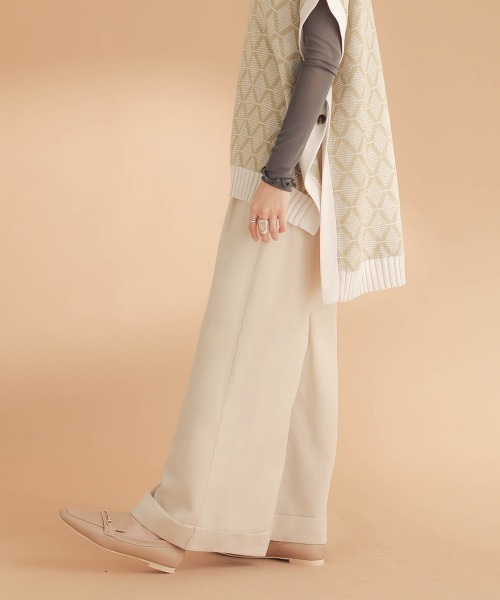 Bab(バブ)の「【WEB限定】フロントタックバギーパンツ(その他パンツ・レディース・ベージュ/カーキ/ブラック・38)」の6枚目の写真