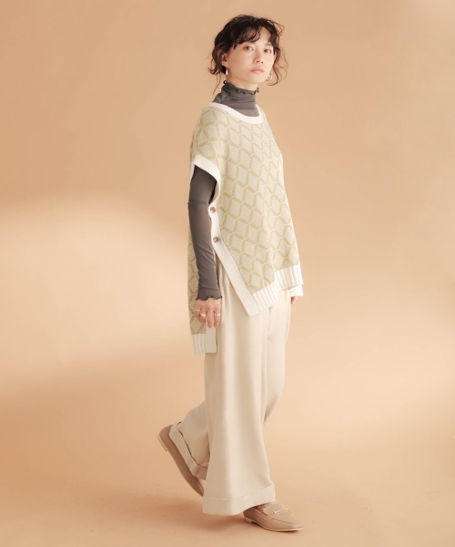 Bab(バブ)の「【WEB限定】フロントタックバギーパンツ(その他パンツ・レディース・ベージュ/カーキ/ブラック・38)」の14枚目の写真