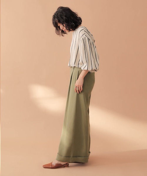 Bab(バブ)の「【WEB限定】フロントタックバギーパンツ(その他パンツ・レディース・ベージュ/カーキ/ブラック・38)」の13枚目の写真