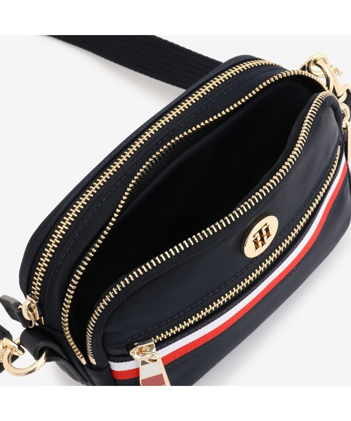 プチ様　【新品】トミーヒルフィガー　黒　ショルダーバッグ　ベーシック クーポン】【セール 40%OFF】ベーシックロゴショルダーバッグ